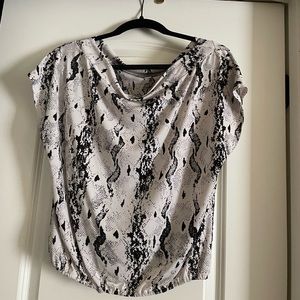 Black and white blouse